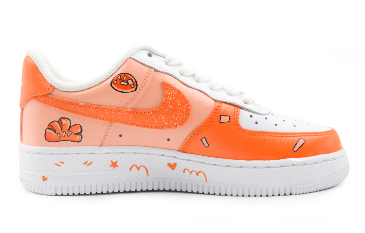 Order (W) Zapatillas Nike Air Force 1 Low 'Bread Girl Naranja-Blanco' DD8959-100(Team9-女款面包女孩)