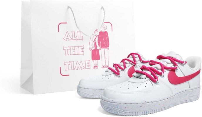 (W) Nike Air Force 1 Low "Swoosh Rosa Brillante" (Personalizadas) DD8959-100(Team36-女款粉钩双鞋带) Buy (W) Nike Air Force 1 Low "Swoosh Rosa Brillante" (Personalizadas) DD8959-100(Team36-女款粉钩双鞋带)