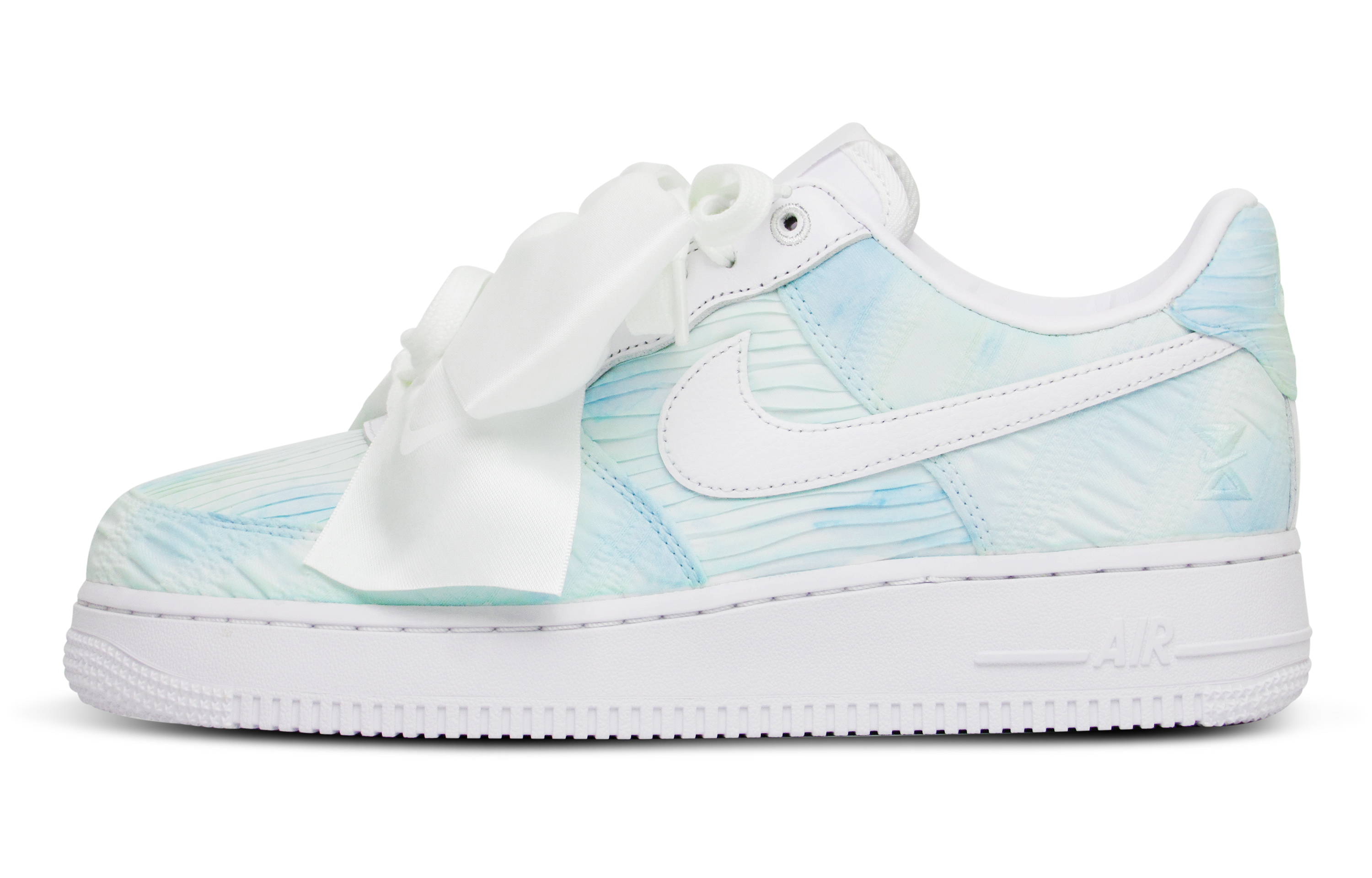 Buy (W) [定制鞋款] 耐克空军一号低帮 '蝴蝶结清新蓝绿色' DV4244-111(Team65-清新蓝色)