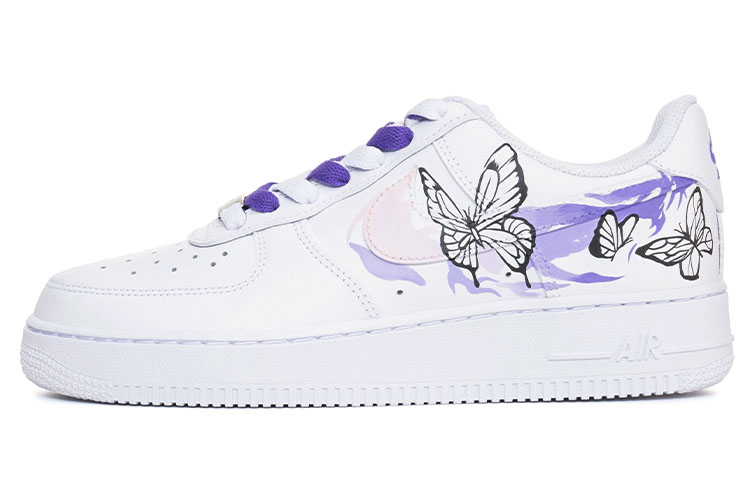 [Custom Shoes] (W) Nike Air Force 1 Low 'Butterfly Breathing Purple-White'