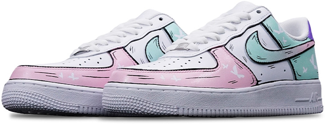 (W) 나이키 에어포스1 로우 '나비&닌자' (커스텀) DD8959-100(Teamone-女款蝴蝶忍绿粉白) Lookbook (W) 나이키 에어포스1 로우 '나비&닌자' (커스텀) DD8959-100(Teamone-女款蝴蝶忍绿粉白)