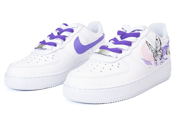 [Custom Shoes] (W) Nike Air Force 1 Low 'Butterfly Breathing Purple-White' 圖 3