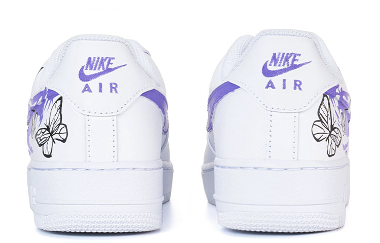 [Custom Shoes] (W) Nike Air Force 1 Low 'Butterfly Breathing Purple-White' 圖 4