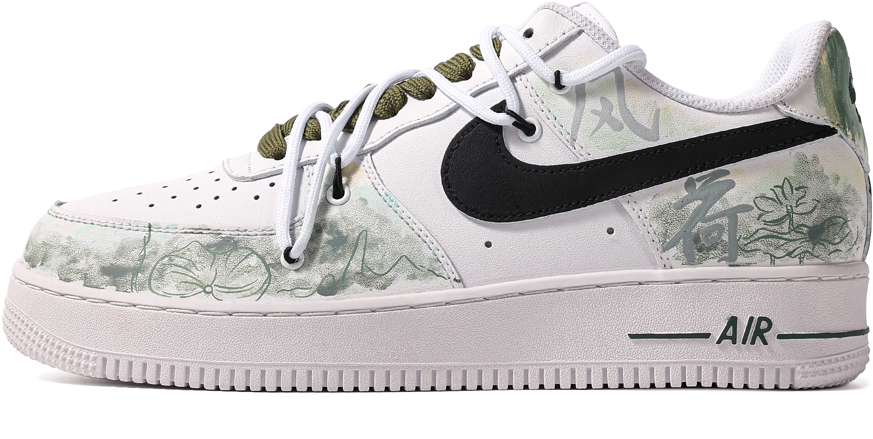 custom-shoes-women-nike-air-force-1-low-calligraphy-grey-green