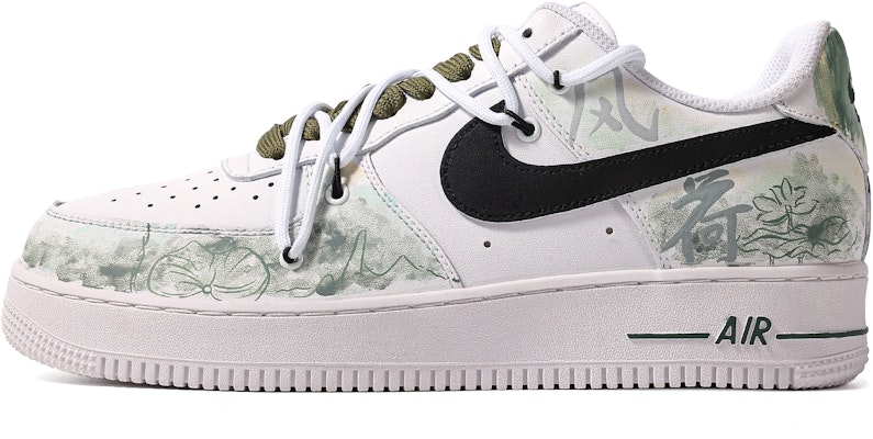 (W) 【定制鞋】耐克空军一号低帮"书法灰绿" DD8959-100(TeamM-女款一举风荷S-BOX) Buy (W) 【定制鞋】耐克空军一号低帮"书法灰绿" DD8959-100(TeamM-女款一举风荷S-BOX)