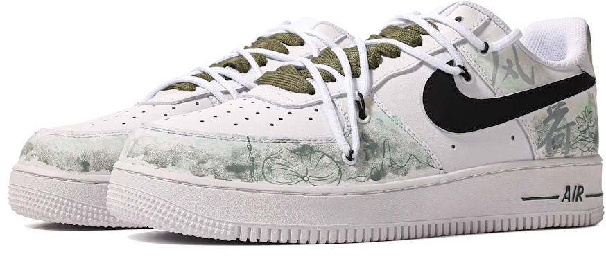 (W) 【定制鞋】耐克空军一号低帮"书法灰绿" DD8959-100(TeamM-女款一举风荷S-BOX) Lookbook (W) 【定制鞋】耐克空军一号低帮"书法灰绿" DD8959-100(TeamM-女款一举风荷S-BOX)