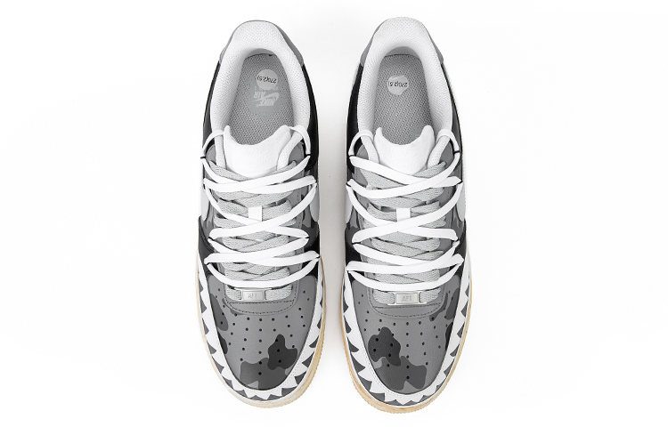 Shop (W) 나이키 에어포스 1 로우 '카모 크레인 해체 분위기' (59 characters) DD8959-100(TeamB-女款黑白灰迷彩解构风鞋带)