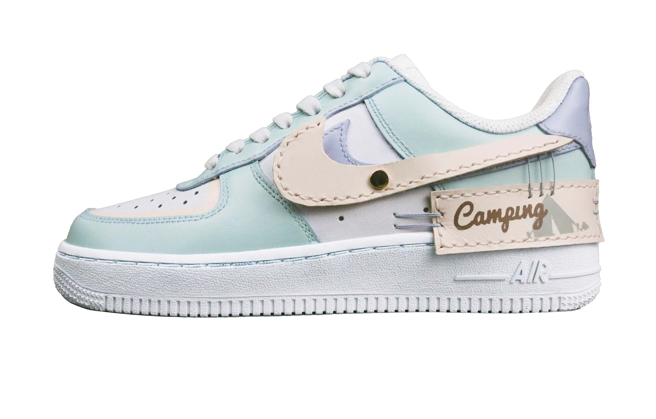 [Custom Shoes] (W) Nike Air Force 1 Low 'Camping Summer Pastel Blue' 圖 2