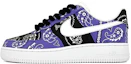 Buy 【定製球鞋】Nike Air Force 1 Low "Triple White" 空軍一號 鴨蛋花 嘻哈 街頭 說唱 低幫 板鞋 女款 黑白紫