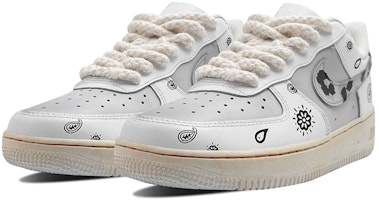 (W) 나이키 에어포스 1 로우 '캐슈 플라워' (50 characters) 315115-112(Team-E女款腰果花做旧黑白) Lookbook (W) 나이키 에어포스 1 로우 '캐슈 플라워' (50 characters) 315115-112(Team-E女款腰果花做旧黑白)