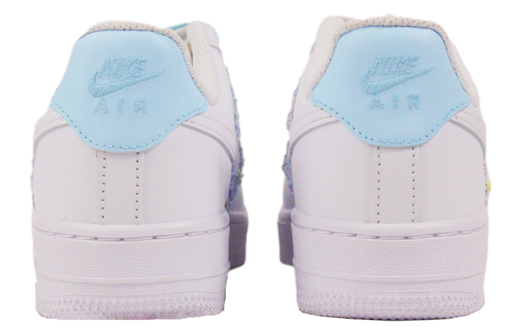 Purchase (W) 나이키 에어포스1 로우 "샤넬風 블루 패치워크" (커스텀) DD8959-100(TeamJ-女款喷绘拼贴白蓝)