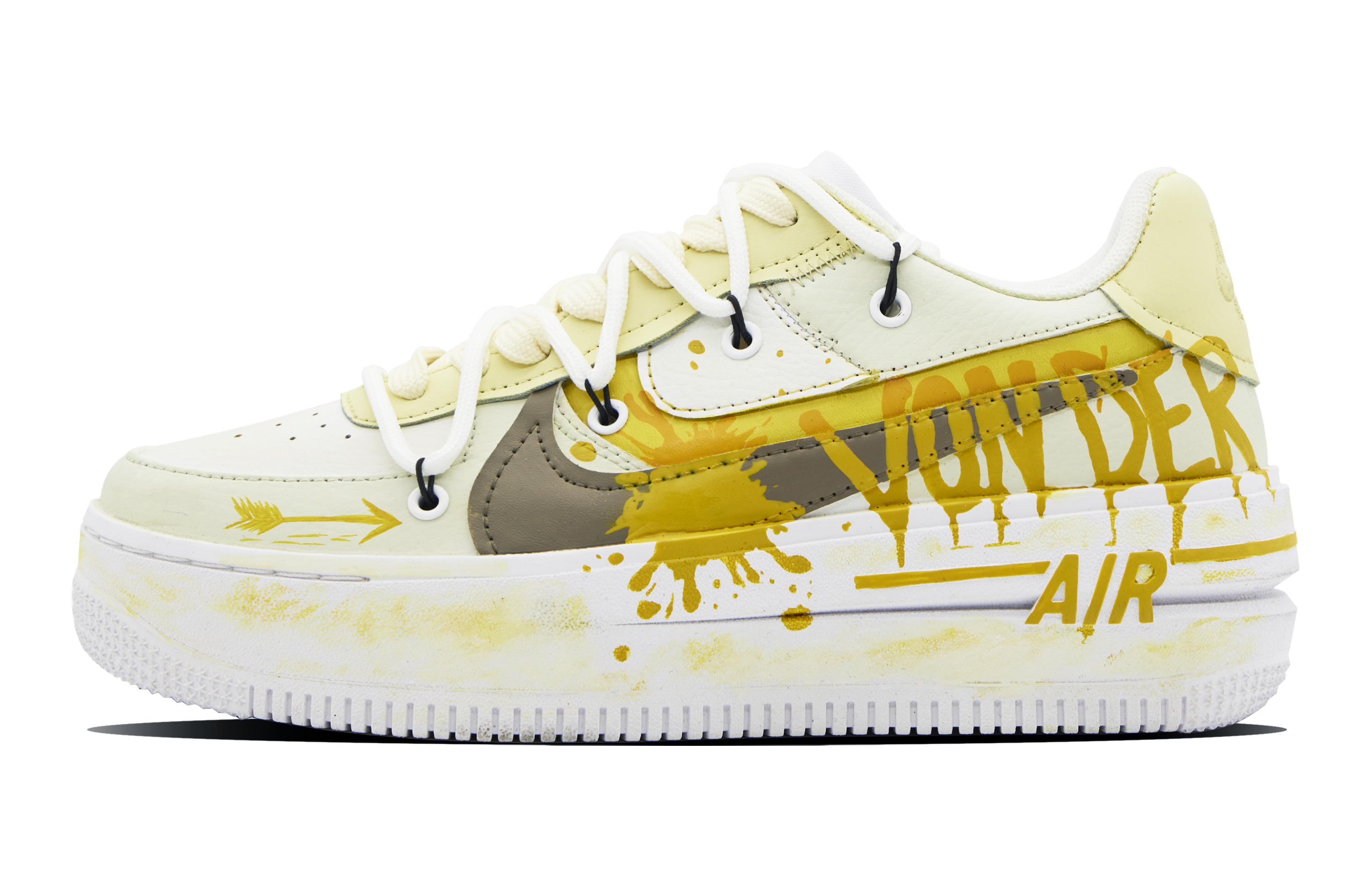 Buy (W) [Kasut Custom] Nike Air Force 1 Low 'Cheese Drip Graffiti' DJ9946-101-478371