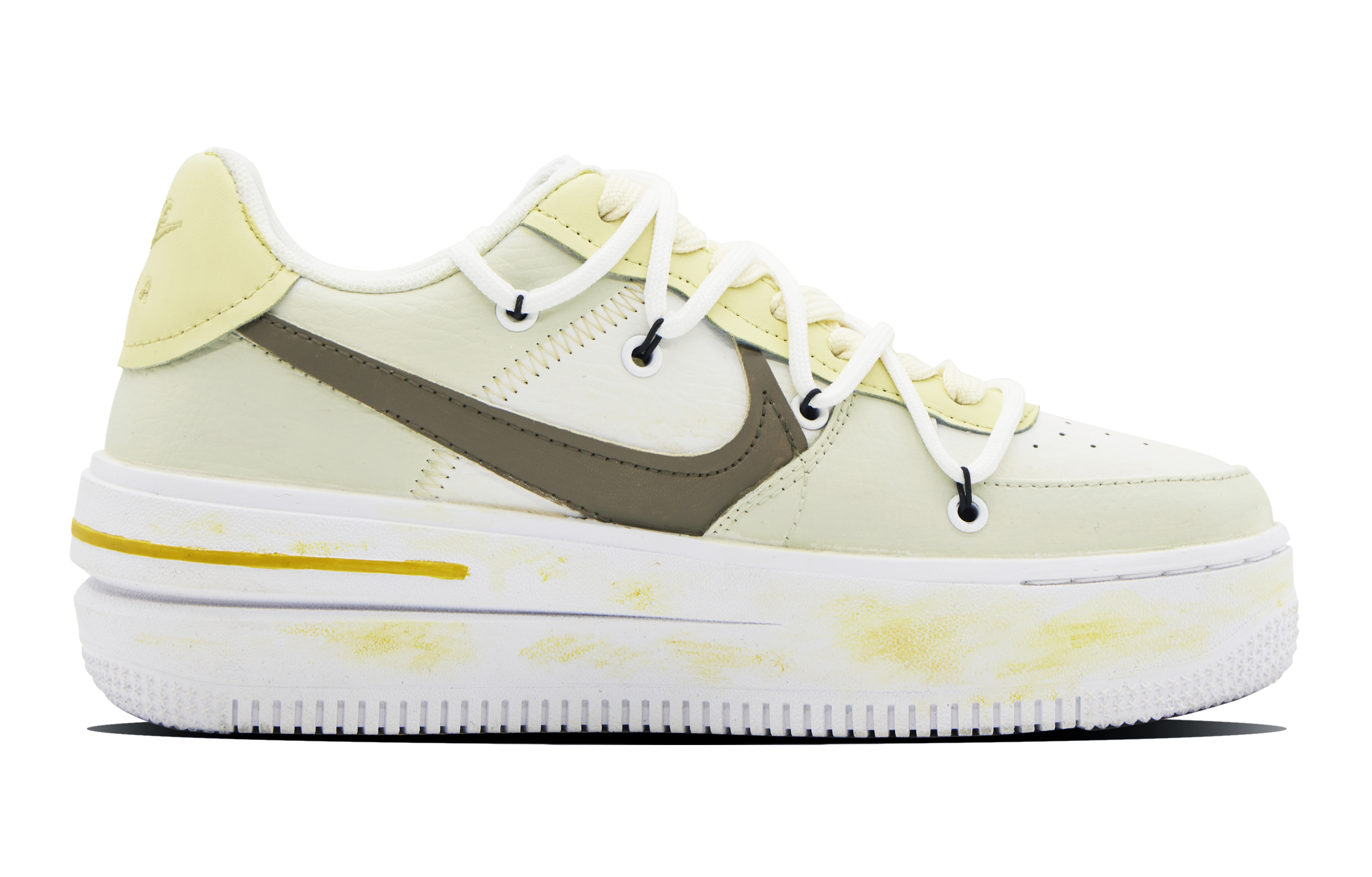 Order (W) [Kasut Custom] Nike Air Force 1 Low 'Cheese Drip Graffiti' DJ9946-101-478371