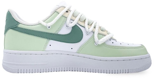 【訂製球鞋】Nike Air Force 1 Low 起司抹茶 溫柔風 個性搭配 低筒 板鞋 女款 白綠 Order 【訂製球鞋】Nike Air Force 1 Low 起司抹茶 溫柔風 個性搭配 低筒 板鞋 女款 白綠