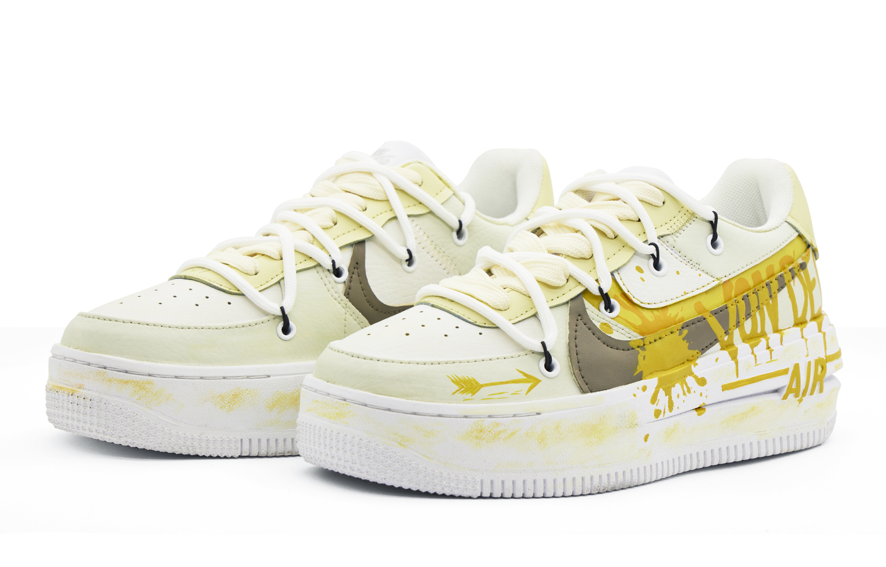 Lookbook (W) [Kasut Custom] Nike Air Force 1 Low 'Cheese Drip Graffiti' DJ9946-101-478371
