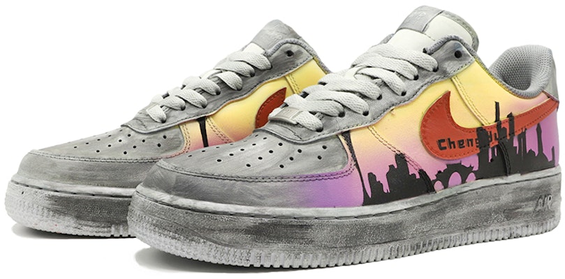 (W) 나이키 에어포스1 로우 '다빈치 청두' (커스텀) DD8959-100(TeamM-女款成都城市限定灰紫黄) Lookbook (W) 나이키 에어포스1 로우 '다빈치 청두' (커스텀) DD8959-100(TeamM-女款成都城市限定灰紫黄)