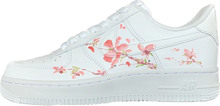 custom-shoes-women-nike-air-force-1-low-cherry-blossom-pink-hand-painted