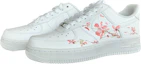 Lookbook 【訂製球鞋】Nike Air Force 1 Low 櫻花粉 花卉 手繪 低筒 板鞋 女款 白色
