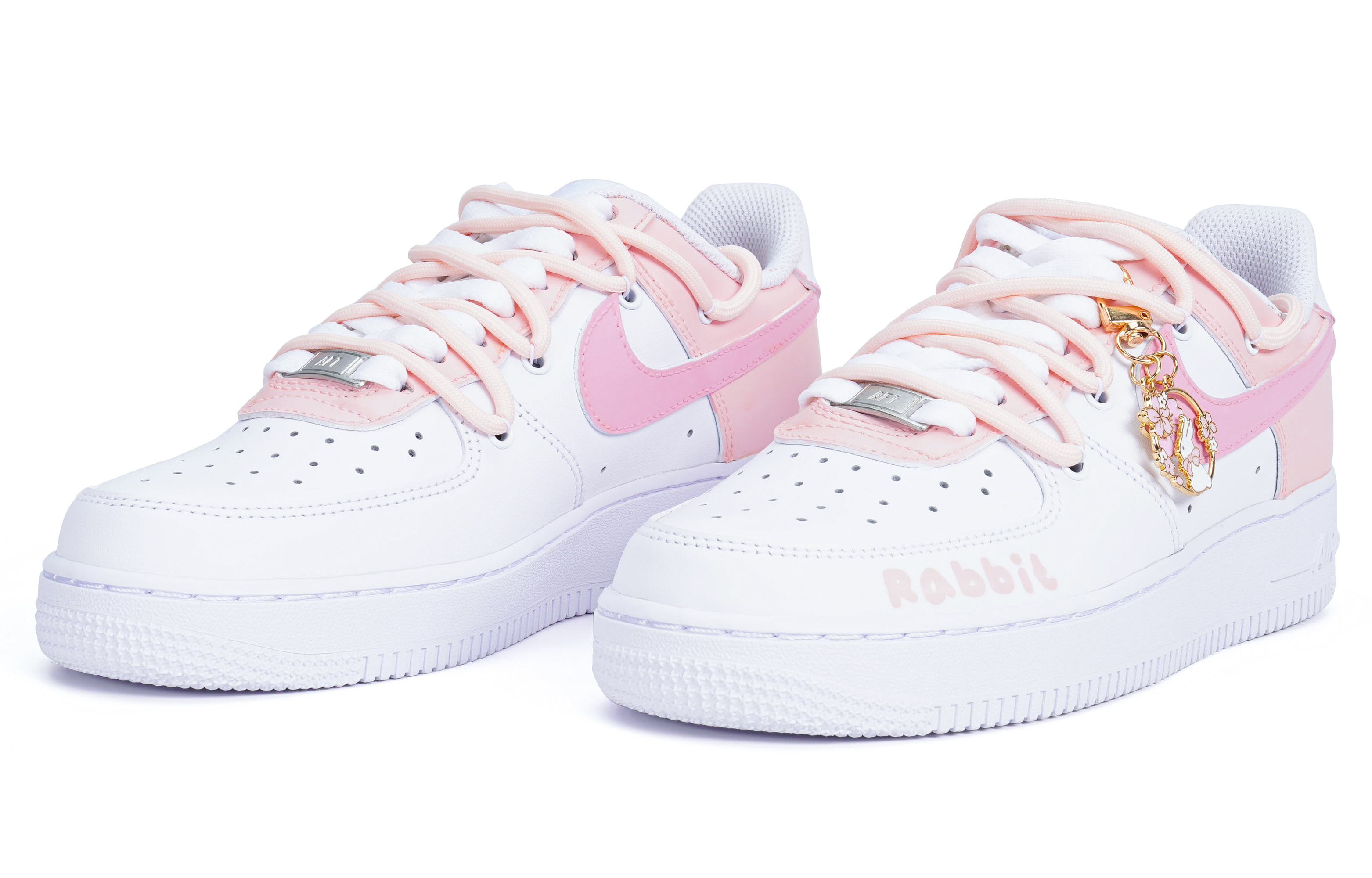 Lookbook (W) [Kasut Custom] Nike Air Force 1 Low 'Cherry Blossom Rabbit' DD8959-100(Team74-樱花兔)