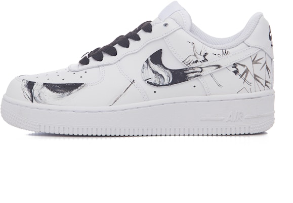(W) レディースカスタムシューズ: ナイキ エアフォース1 ロー「墨絵鶴」 DD8959-100(Team60-女款轩墨) Buy (W) レディースカスタムシューズ: ナイキ エアフォース1 ロー「墨絵鶴」 DD8959-100(Team60-女款轩墨)