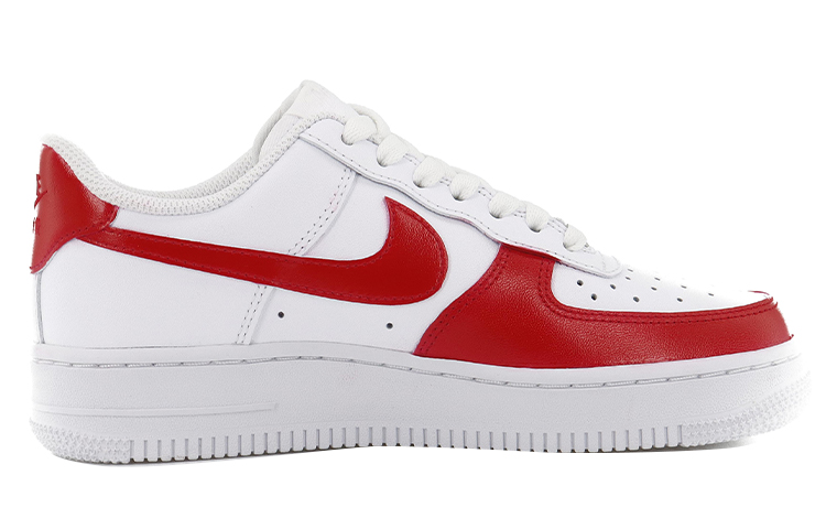 Order 【定製球鞋】Nike Air Force 1 Low 潮流兔年 中國紅 過年好 低幫 板鞋 女款 純白