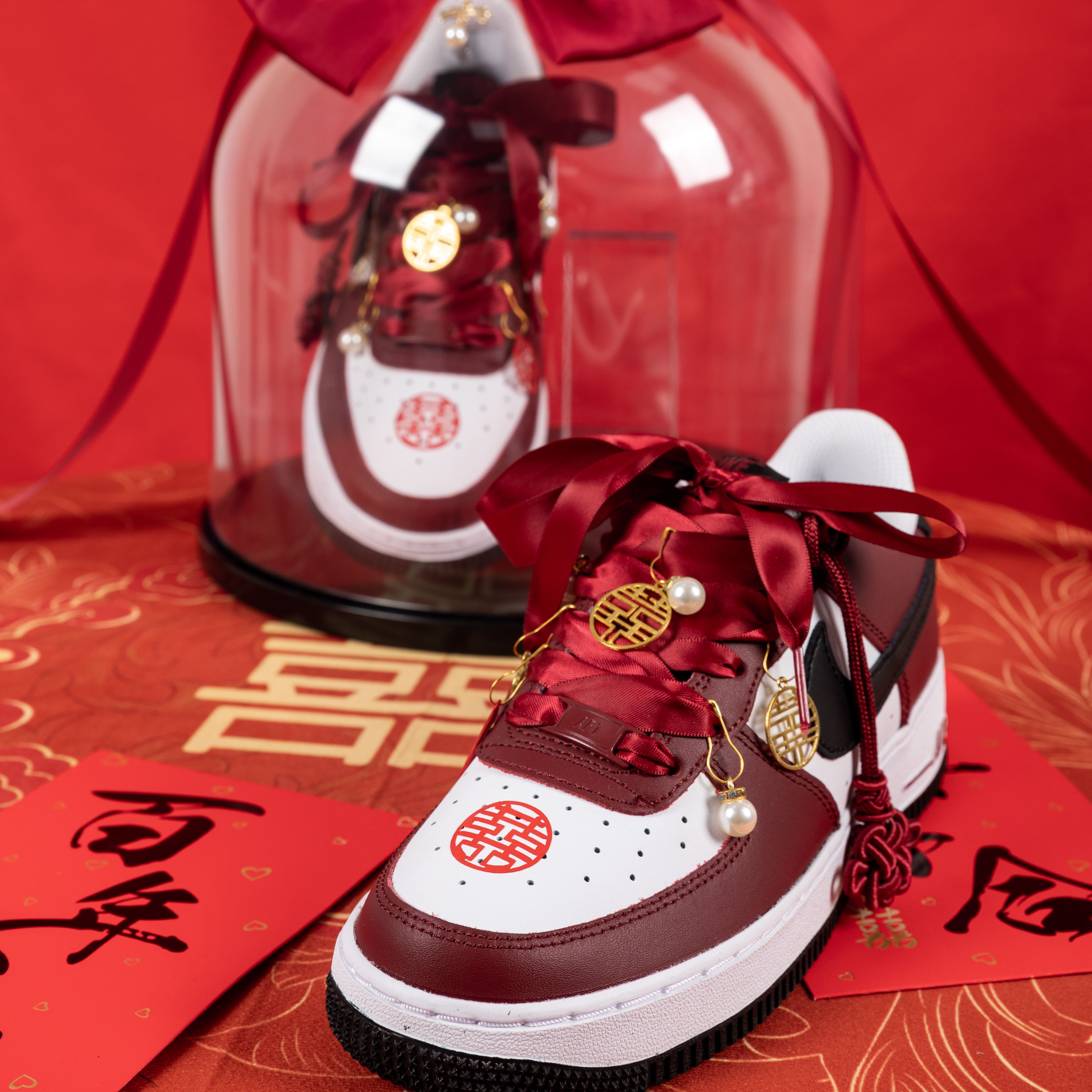 [Custom Shoes] (W) Nike Air Force 1 Low 'Chinese Wedding' 圖 9
