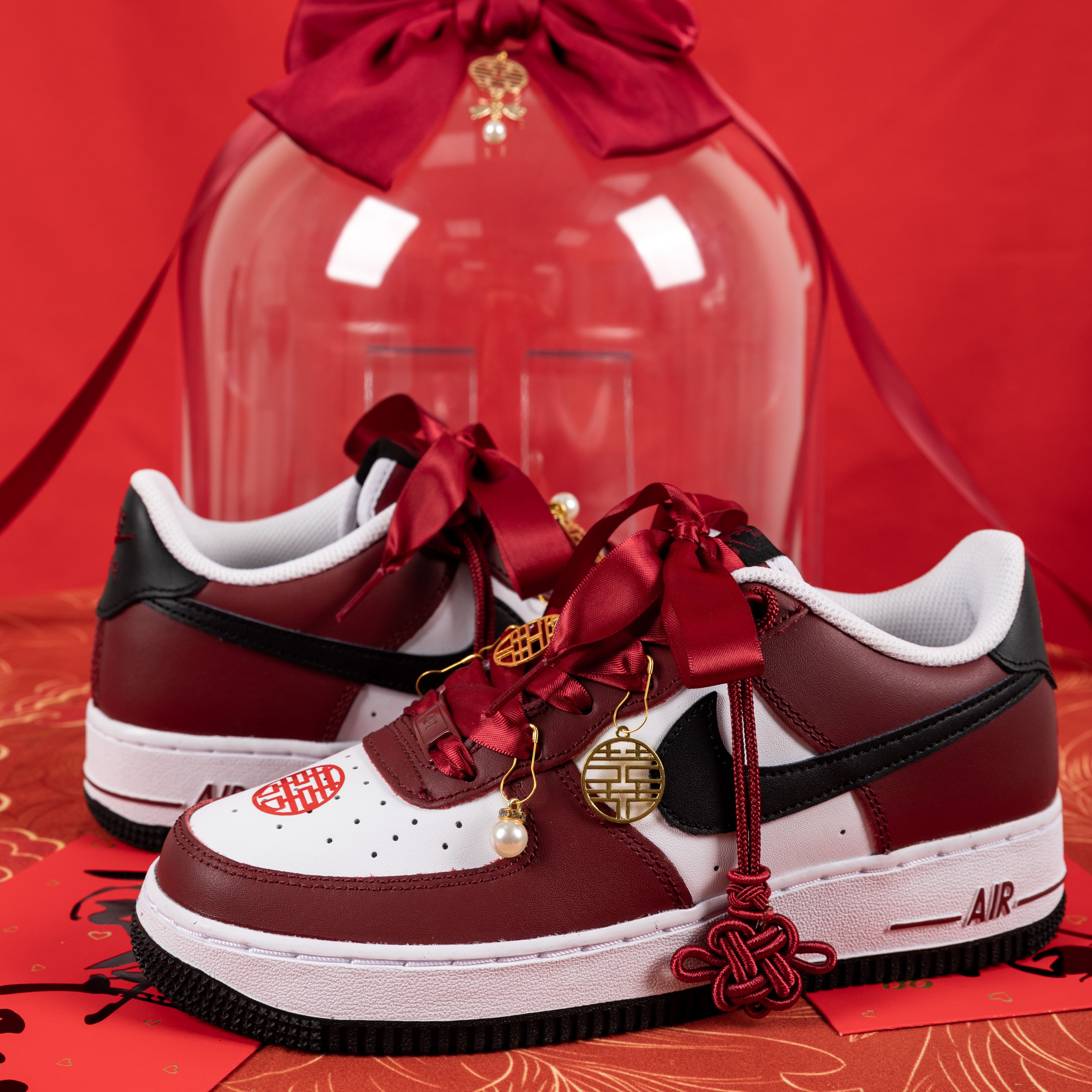 [Custom Shoes] (W) Nike Air Force 1 Low 'Chinese Wedding' 圖 10