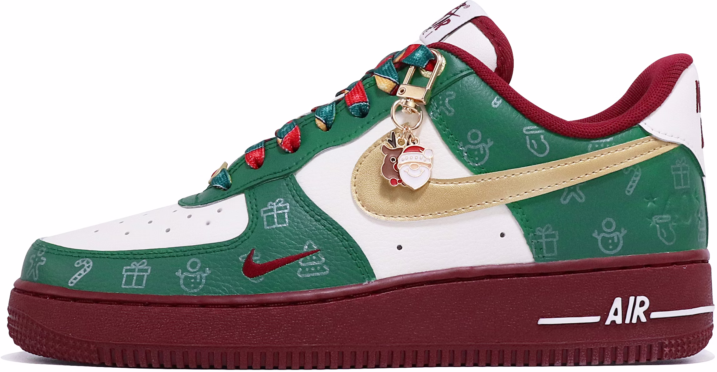 custom-shoes-women-nike-air-force-1-low-christmas-snowflake-multicolor