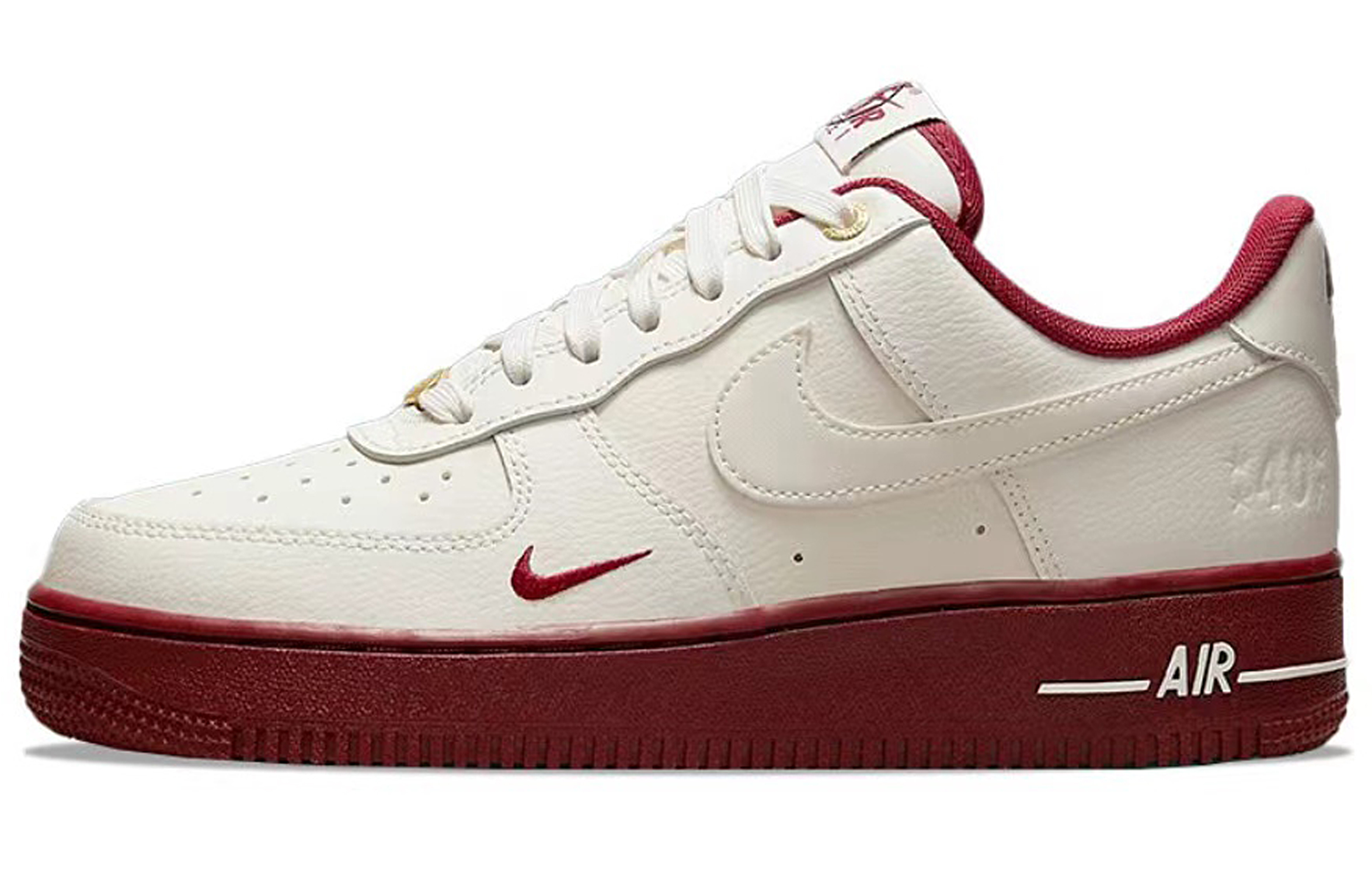 Cheap (W) 나이키 에어포스 1 로우 '크리스마스 눈송이' DQ7582-100(TeamTen-女款圣诞绿金钩)