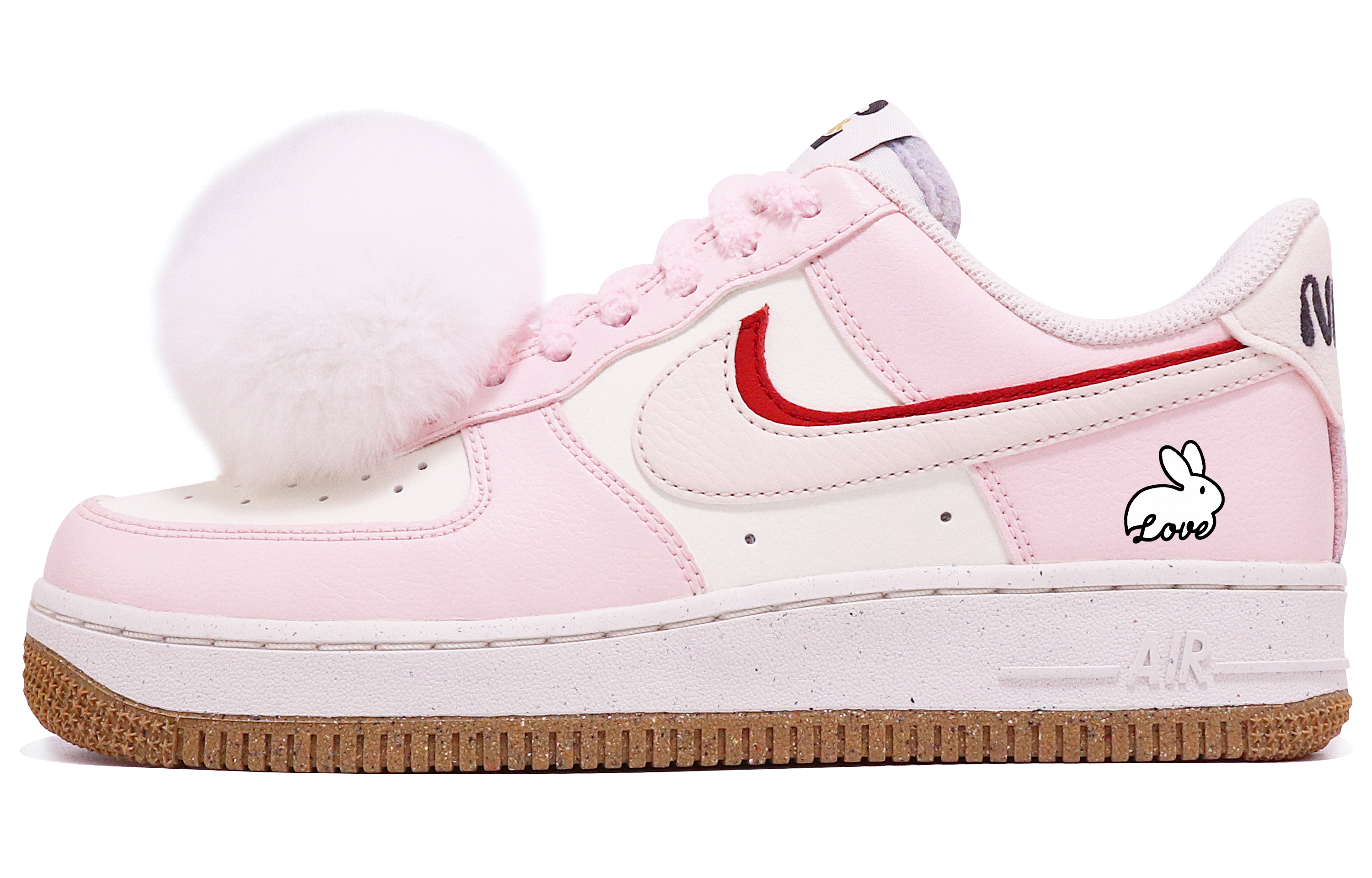 Buy (W) 【定制鞋款】耐克空军1号低帮'白兔粉白'春节特别版 DX6065-101(TeamTen-女款白兔球粉)