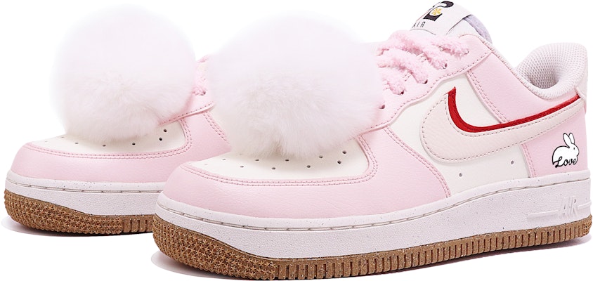 (W) 【定制鞋款】耐克空军1号低帮'白兔粉白'春节特别版 DX6065-101(TeamTen-女款白兔球粉) Lookbook (W) 【定制鞋款】耐克空军1号低帮'白兔粉白'春节特别版 DX6065-101(TeamTen-女款白兔球粉)