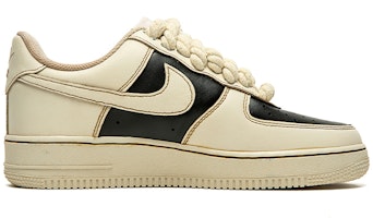 【定制球鞋】Nike Air Force 1 Low 復古塗鴉主題 咖啡染 低幫 板鞋 女款 黑米 Order 【定制球鞋】Nike Air Force 1 Low 復古塗鴉主題 咖啡染 低幫 板鞋 女款 黑米