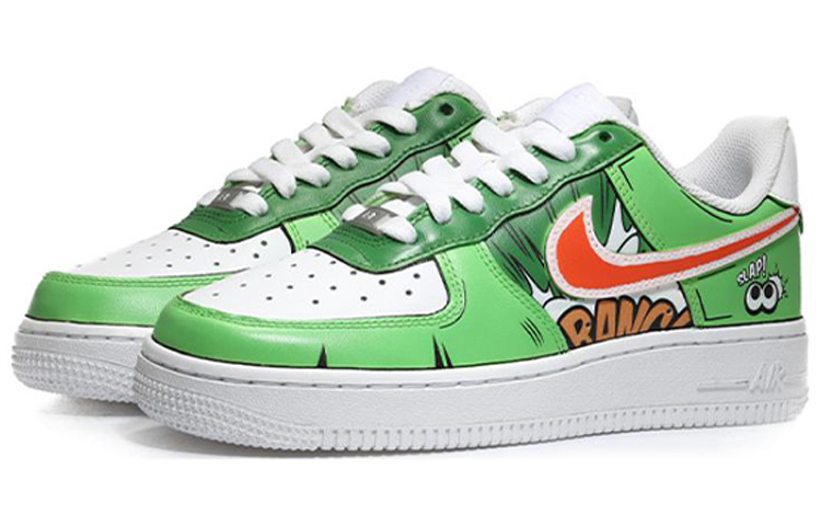 Lookbook (W) [カスタムシューズ] (女性用) ナイキ エア フォース 1 ロー 'コミックストリップ グリーンアウトライン' DD8959-100(Team10-漫画二次元绿)