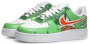 Lookbook 【定製球鞋】 Nike Air Force 1 Low 三重白 空軍一號 漫畫 二次元平面世界 馬克筆勾線 條漫 休閒 低幫 板鞋 女款 綠色