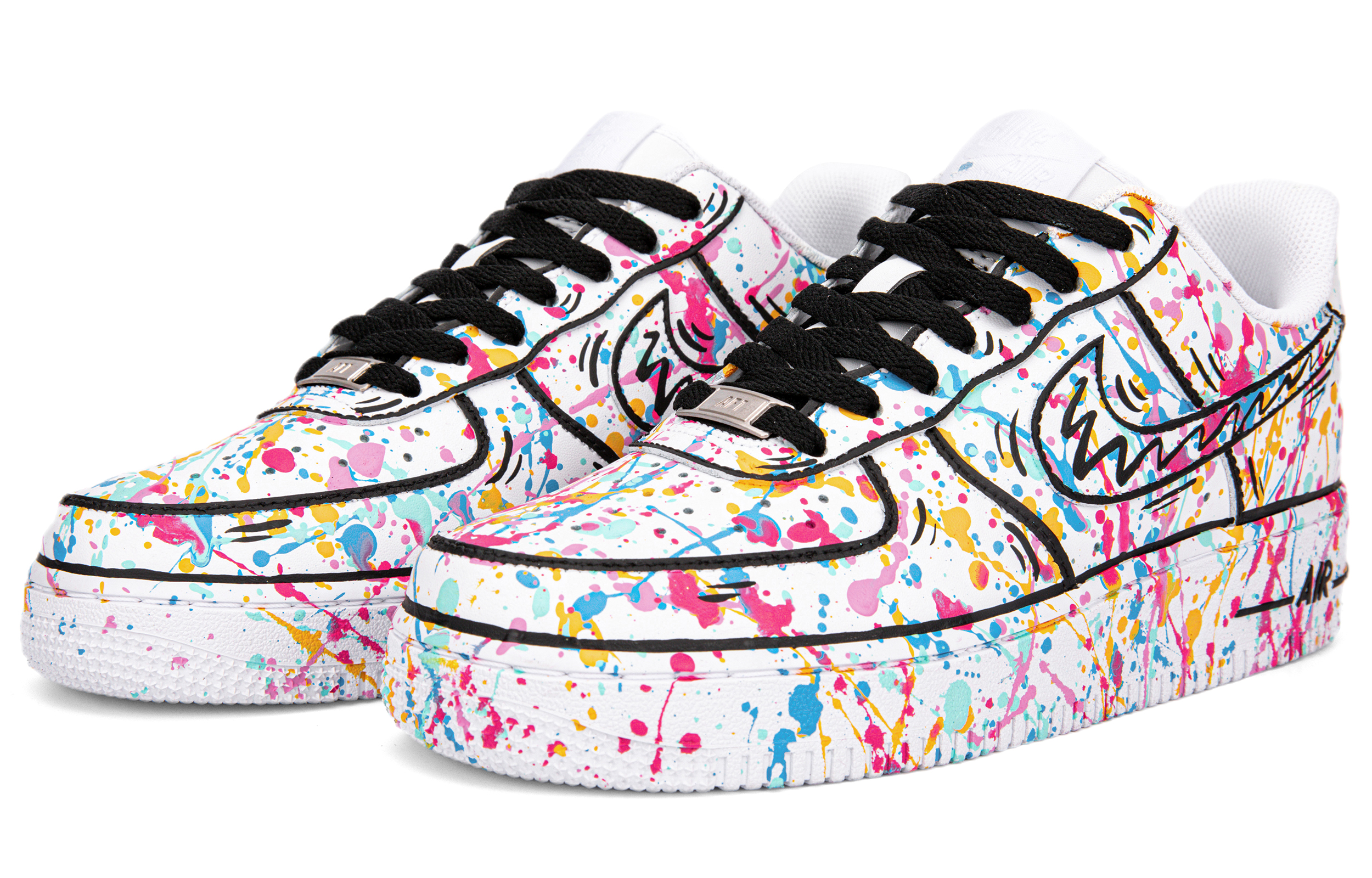 Lookbook (W) [Zapatillas Personalizadas] Nike Air Force 1 Low 'Comic Graffiti' DD8959-100(Team18-AF1彩色泼墨二次元）