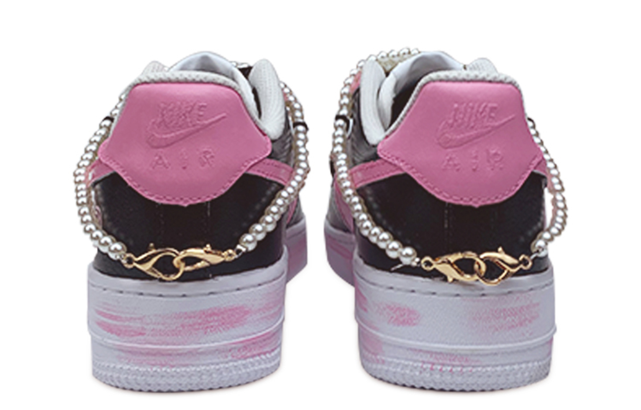 Purchase (W) [定制鞋款] 耐克空军一号低帮 '酷黑甜心' DD8959-100(TeamD-女款酷黑甜心S-BOX)