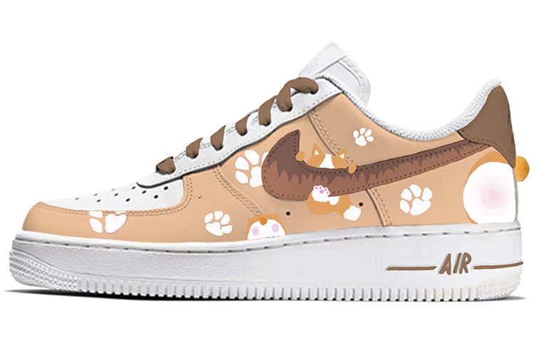 Buy (W) [定制鞋] 耐克Air Force 1 Low '柯基情人节定制款' 315115-112（TeamE--情人节手绘柯基）