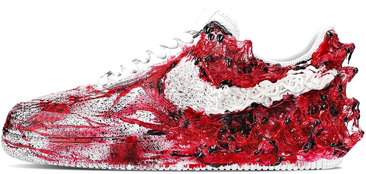 custom-shoes-women-nike-air-force-1-low-cthulhu-mythos-yig-volcano-lord-black-red