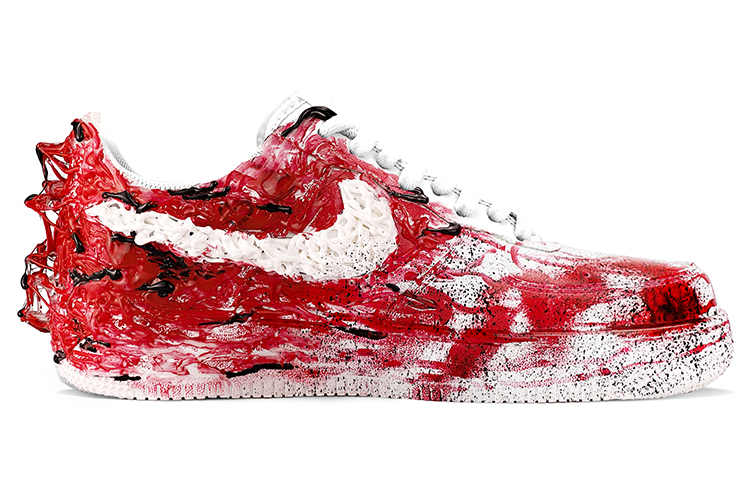 Order (W) 나이키 에어포스 1 '이그 화산 검빨' (커스텀) DD8959-100(TeamY-女款克苏鲁神话黑红)