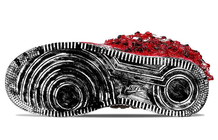 Purchase (W) 나이키 에어포스 1 '이그 화산 검빨' (커스텀) DD8959-100(TeamY-女款克苏鲁神话黑红)