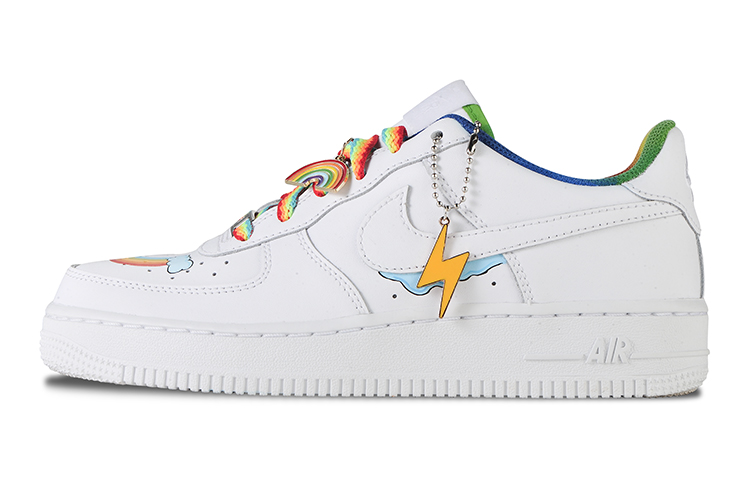Buy 【定制球鞋】 Nike Air Force 1 Low 婚鞋 兔年主題 彩虹漸變主題 手繪浸染推薦 低幫 板鞋 女款 白紅藍
