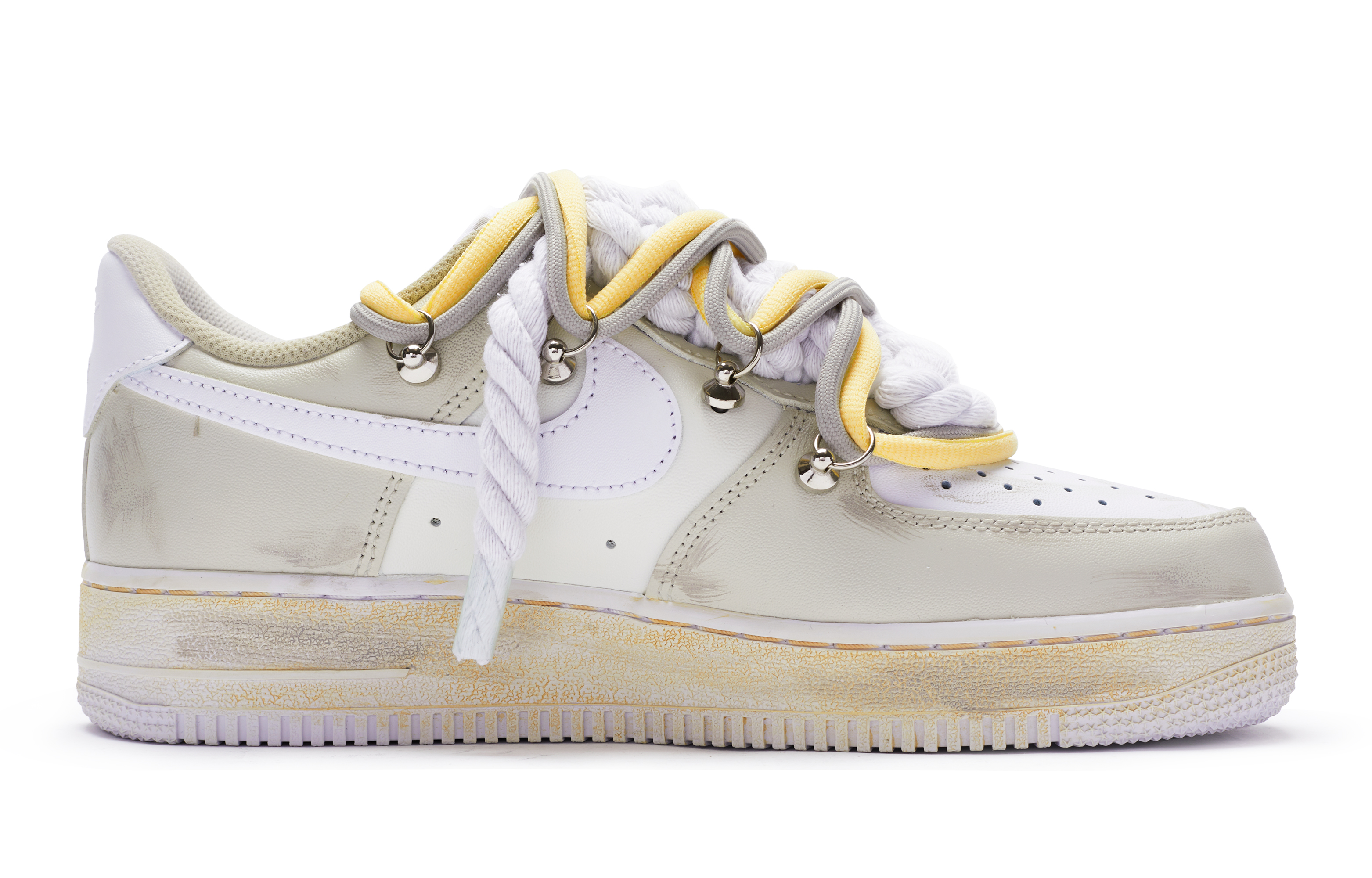 Order (W) カスタム エアフォース1 ロー "オフホワイトブラウン" DD8959-100(TeamR-女款T10米白S-BOX)