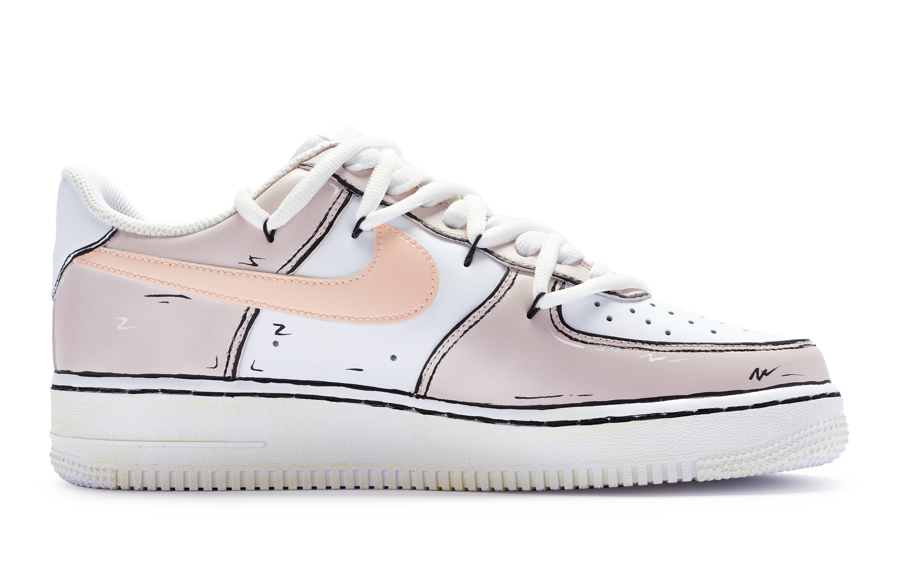 [Custom Shoes] (W) Nike Air Force 1 Low 'Custom Comic Pink' 圖 2