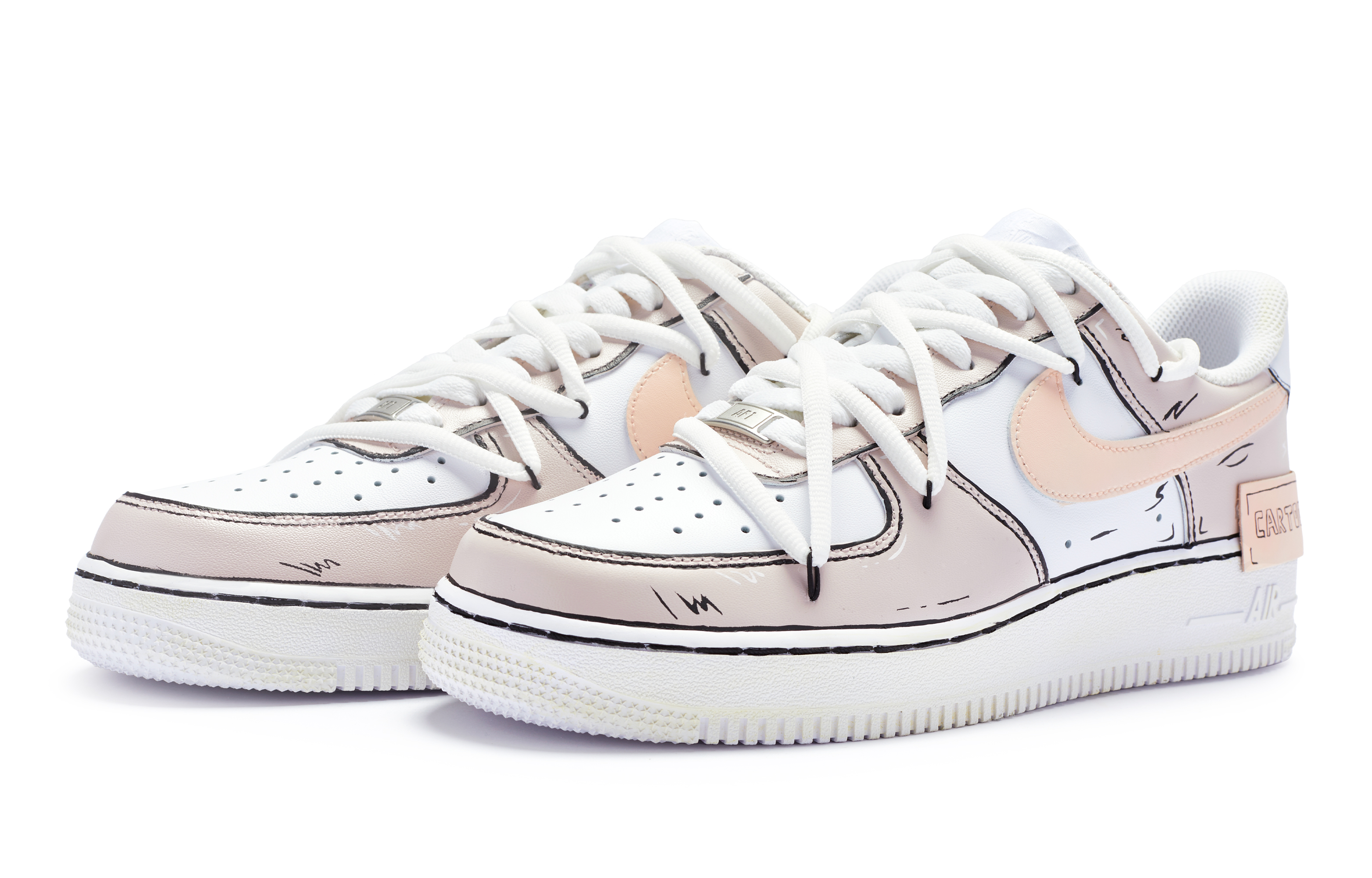 [Custom Shoes] (W) Nike Air Force 1 Low 'Custom Comic Pink' 圖 3