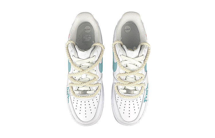 [Custom Shoes] (W) Nike Air Force 1 Low 'Custom Retro Deconstructed Bear White Pink Green' 圖 4