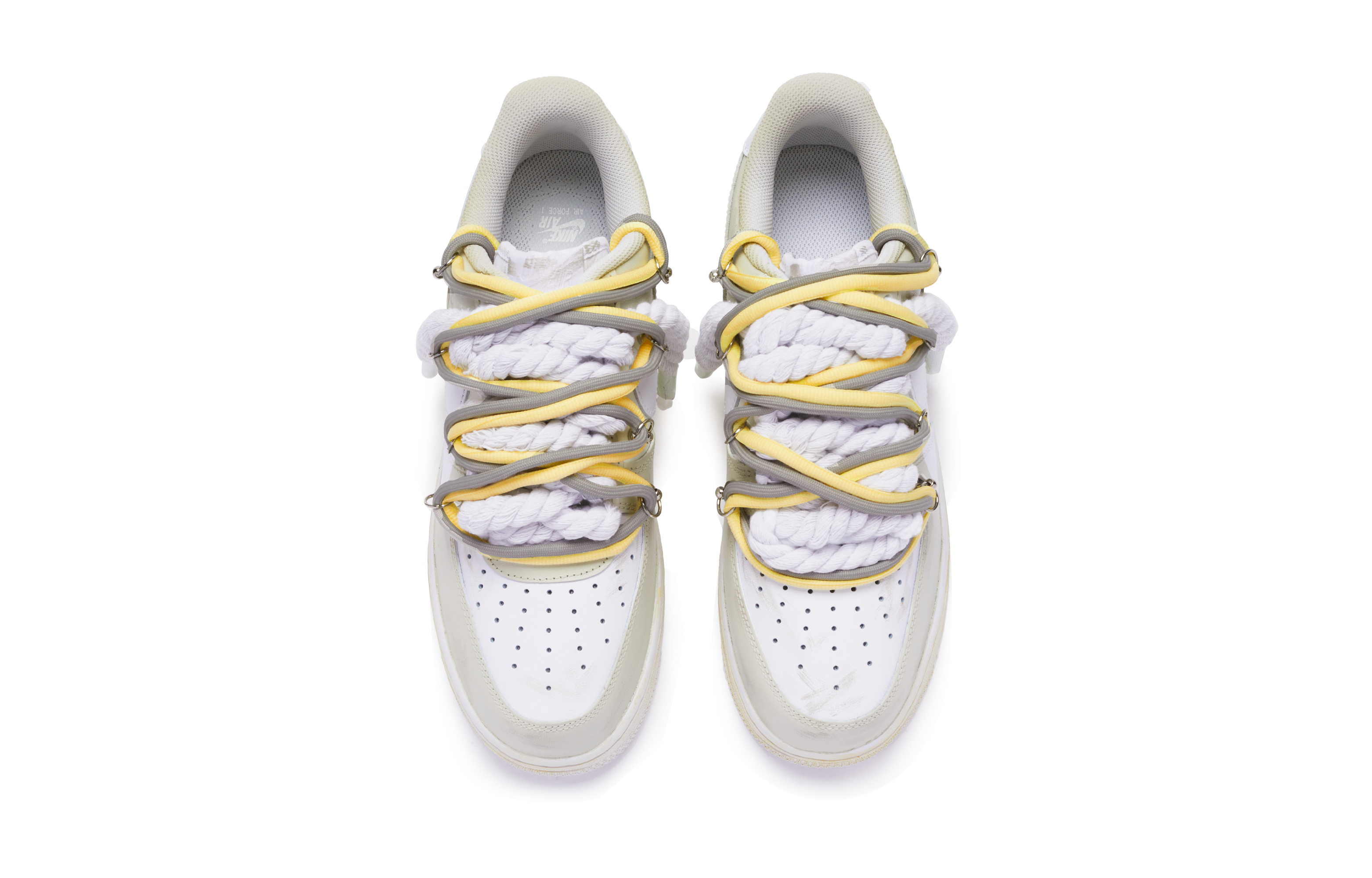 Shop (W) カスタム エアフォース1 ロー "オフホワイトブラウン" DD8959-100(TeamR-女款T10米白S-BOX)