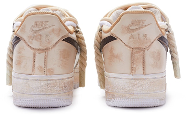 【定制球鞋】Nike Air Force 1 Low "T10" 雙鞋帶 手繪噴繪 低幫 板鞋 女款 白棕 Purchase 【定制球鞋】Nike Air Force 1 Low "T10" 雙鞋帶 手繪噴繪 低幫 板鞋 女款 白棕