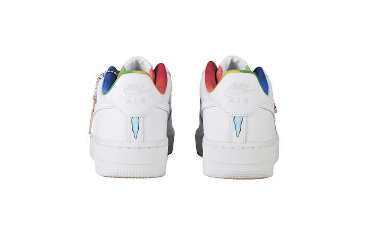 Purchase 【定制球鞋】 Nike Air Force 1 Low 婚鞋 兔年主題 彩虹漸變主題 手繪浸染推薦 低幫 板鞋 女款 白紅藍