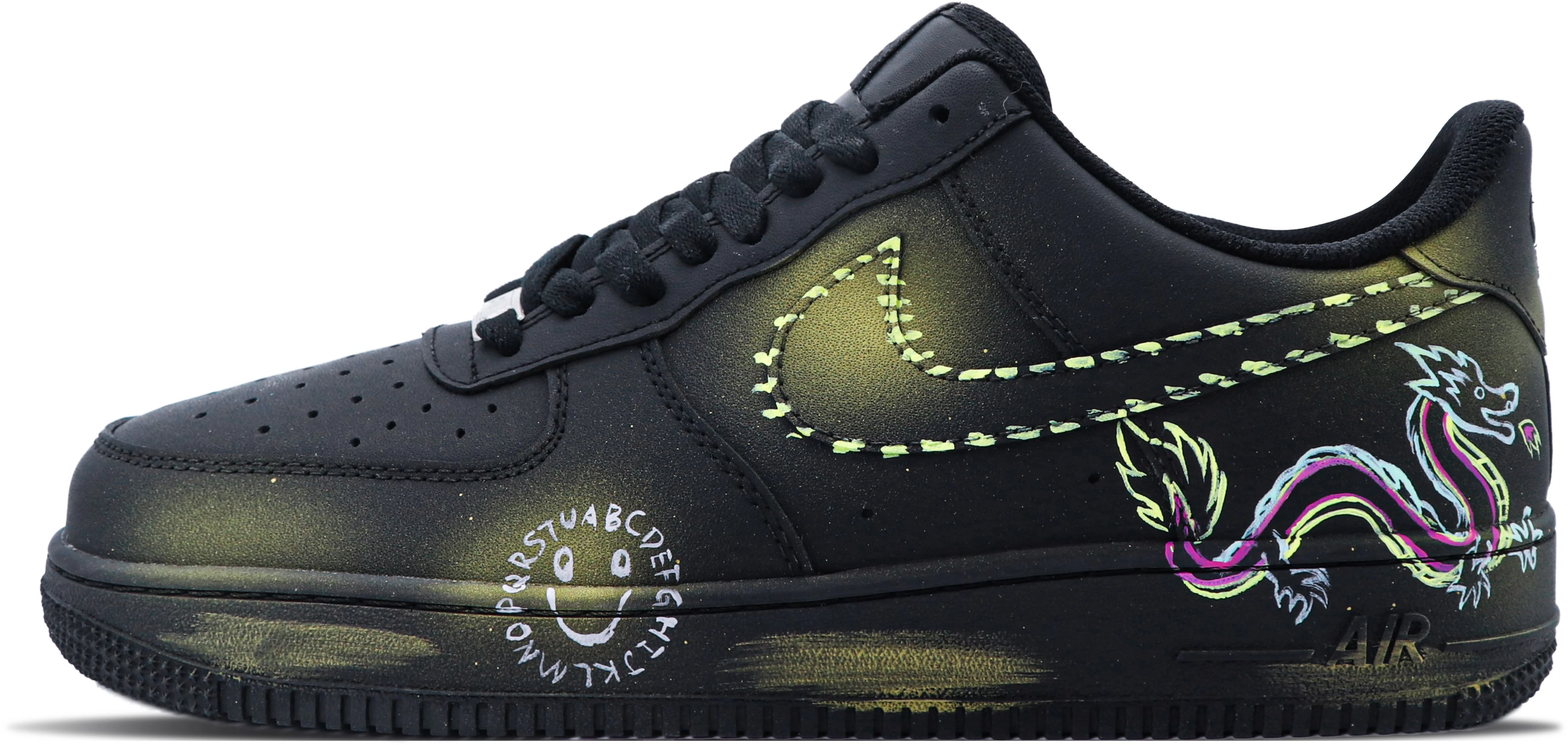 custom-shoes-women-nike-air-force-1-low-cyberpunk-dragon-year-black