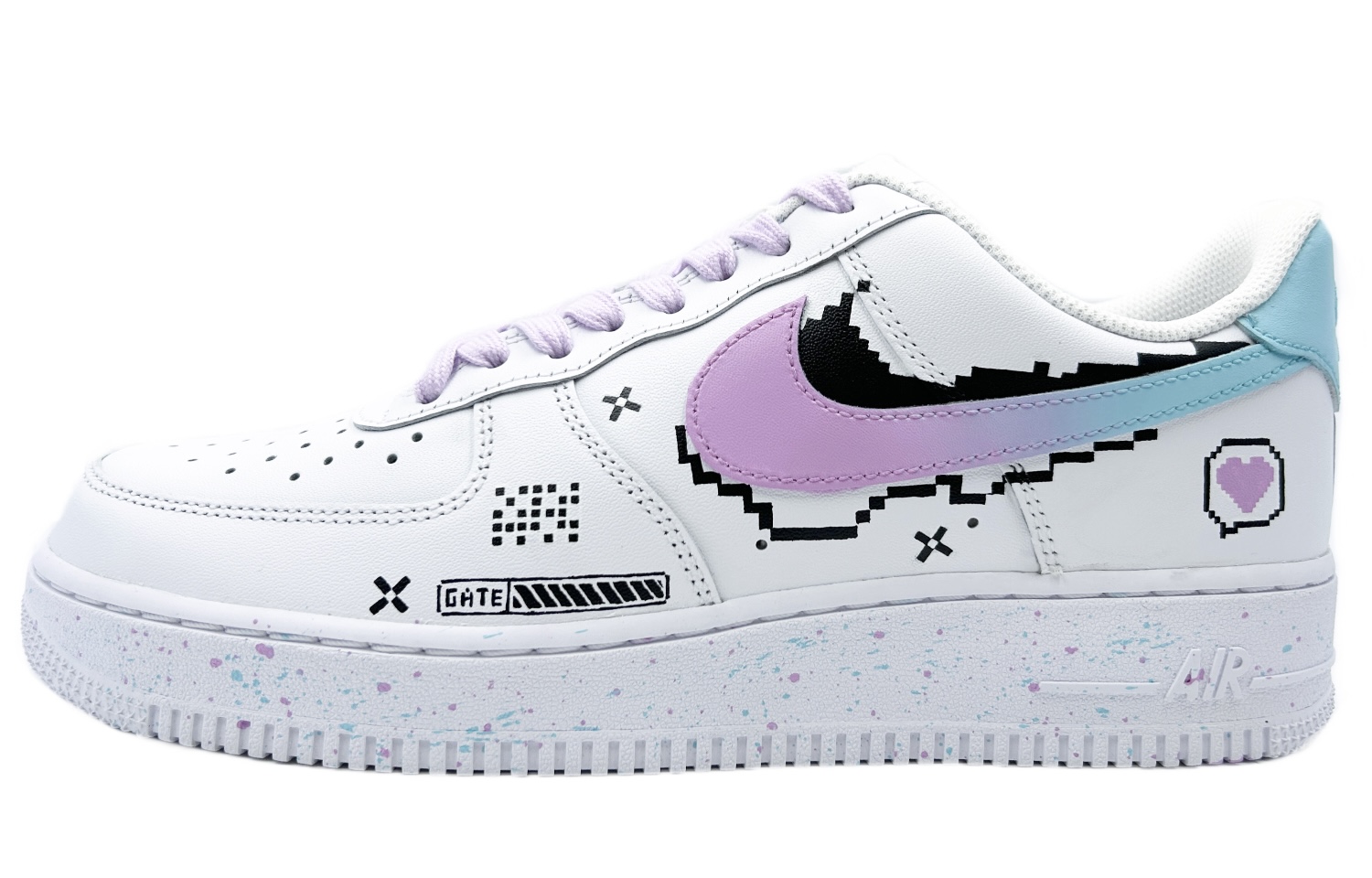 Buy (W) 나이키 AF1 로우 "사이버펑크 픽셀 러브" (Nike AF1 Low "Cyberpunk Pixel Love") DD8959-100（TEAM64-女款情侣系列)